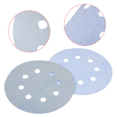 Harfington 20Pcs 5 Inch 8 Hole Hook and Loop Sanding Disc 5000 Grit Flocking Sandpaper Random Orbital Sander Paper