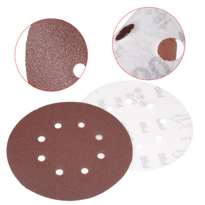 Harfington 8-hole Hook Loop Sanding Disc Flock Sandpaper