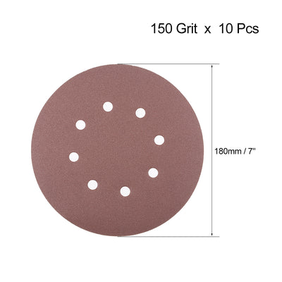Harfington 8-hole Hook Loop Sanding Disc Flock Sandpaper