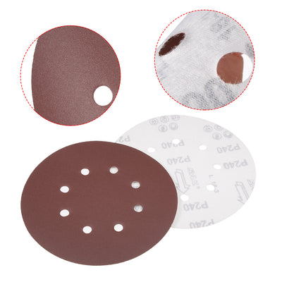Harfington 8-hole Hook Loop Sanding Disc Flock Sandpaper