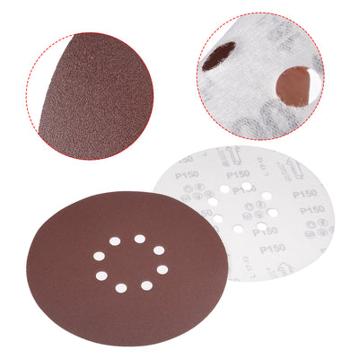 Harfington 8-hole Hook Loop Sanding Disc Flock Sandpaper