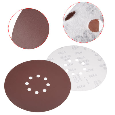 Harfington 8-hole Hook Loop Sanding Disc Flock Sandpaper