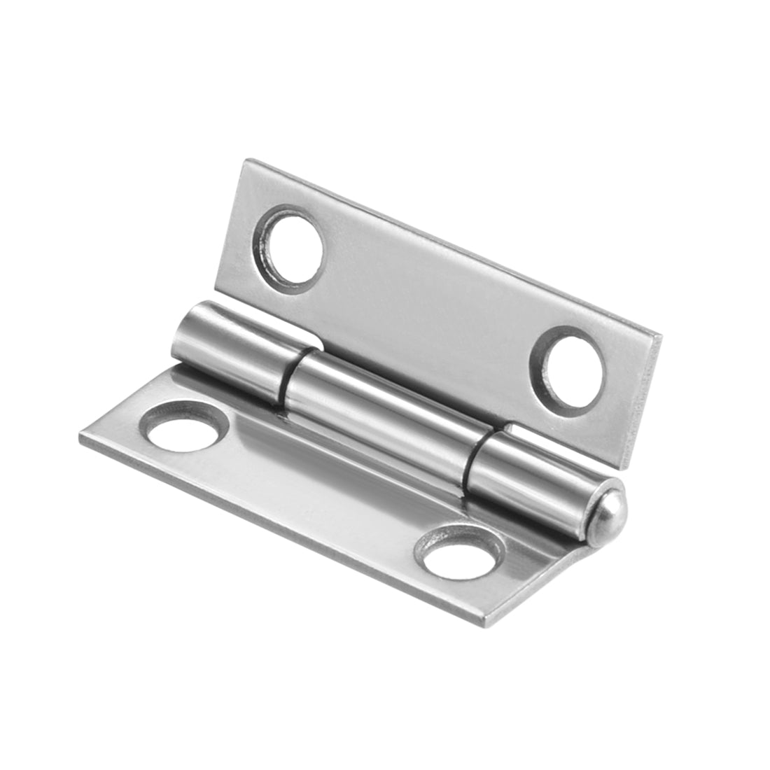 Harfington 0.98" Hinge Silver Door Cabinet Hinges Fittings Brushed Chrome Plain 8pcs