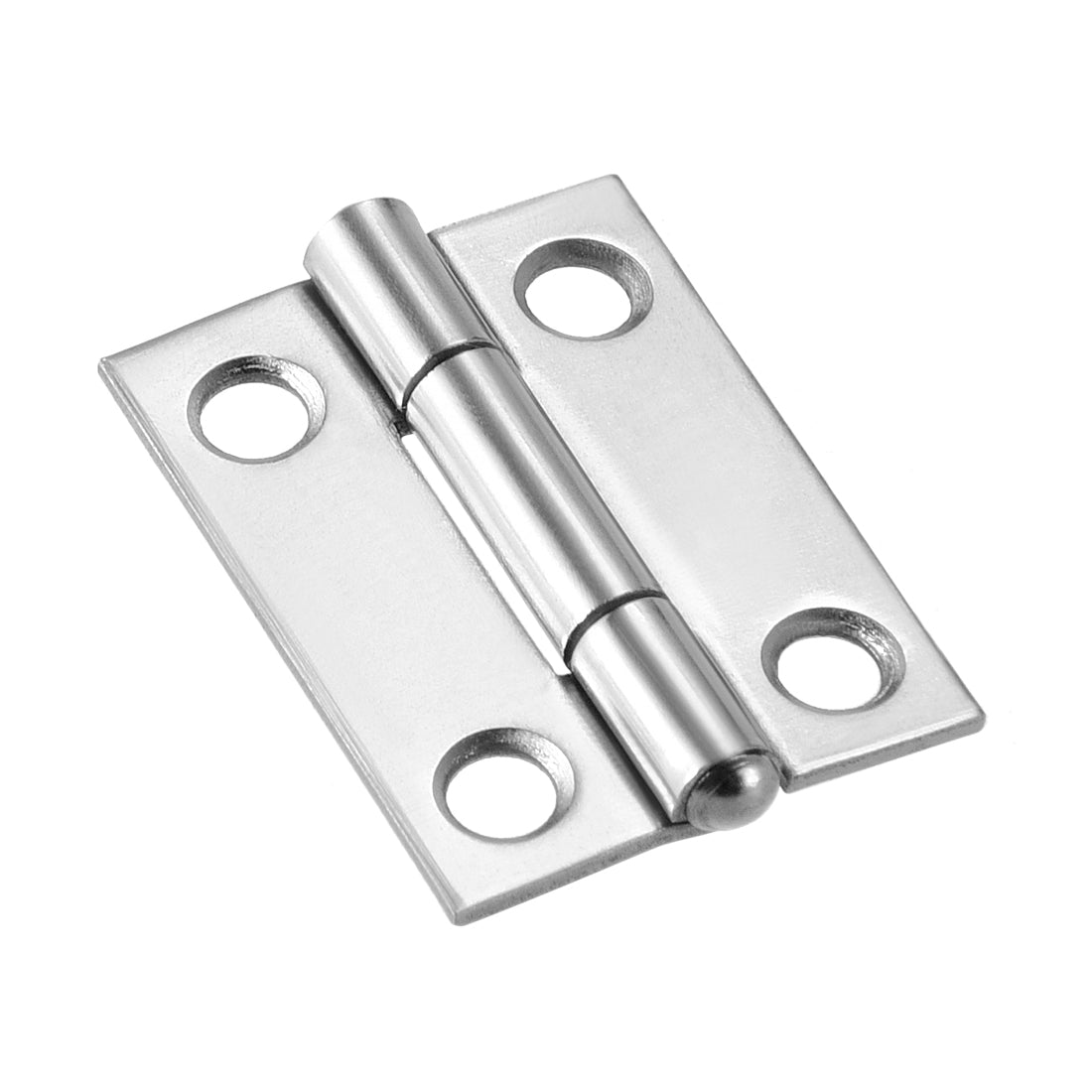 Harfington 0.98" Hinge Silver Door Cabinet Hinges Fittings Brushed Chrome Plain 8pcs