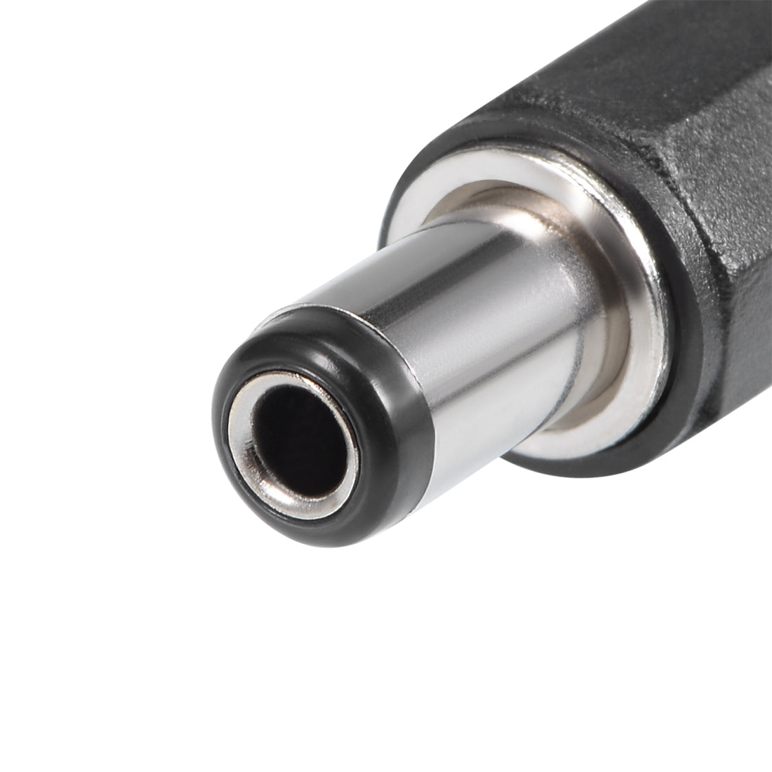 Harfington 12Pcs DC Male Connector 5.5mm x 2.5mm x 9mm Power Cable Jack Adapter Black