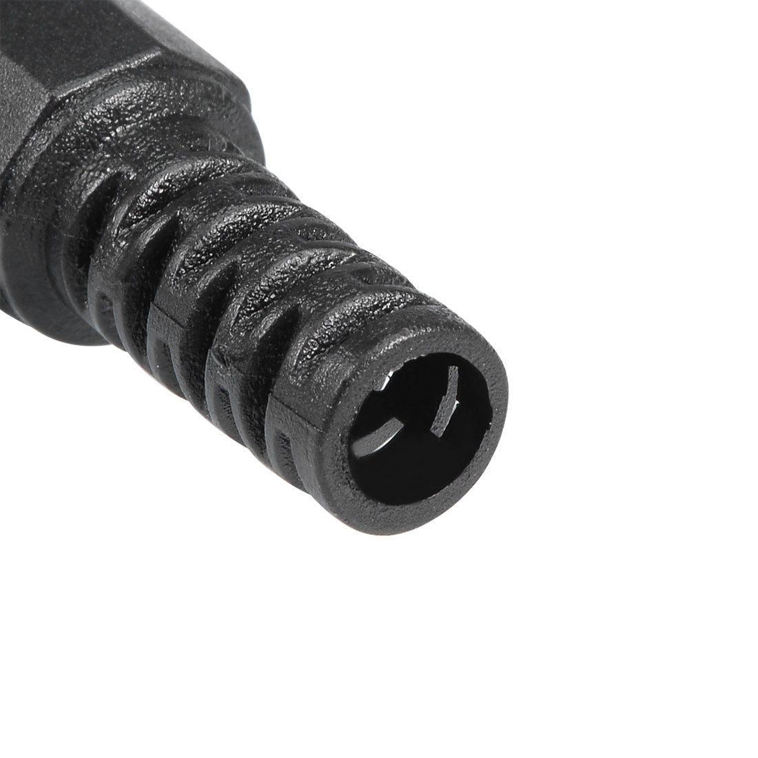 Harfington 12Pcs DC Male Connector 5.5mm x 2.5mm x 9mm Power Cable Jack Adapter Black