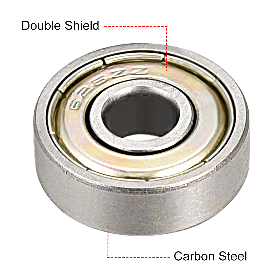 uxcell Uxcell Deep Groove Ball Bearings Metric Double Shielded Carbon Steel Z1 Level