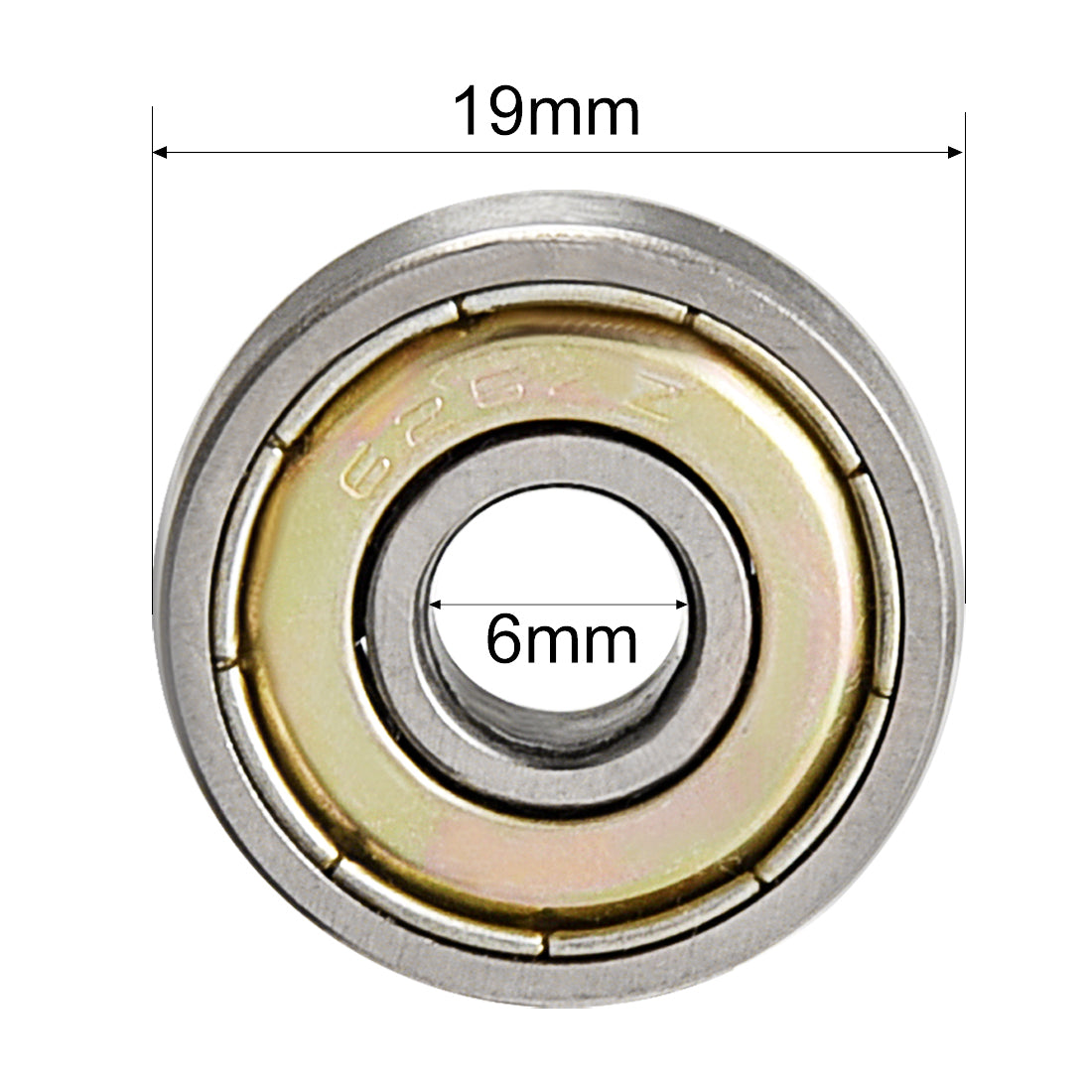 uxcell Uxcell Deep Groove Ball Bearings Metric Double Shielded Carbon Steel Z1 Level