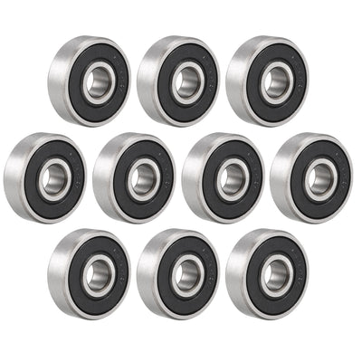 Harfington Uxcell Deep Groove Ball Bearings Metric Double Sealed Carbon Steel Z1