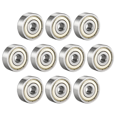 Harfington Deep Groove Ball Bearings Metric Single Shielded Chrome Steel ABEC1 Z2