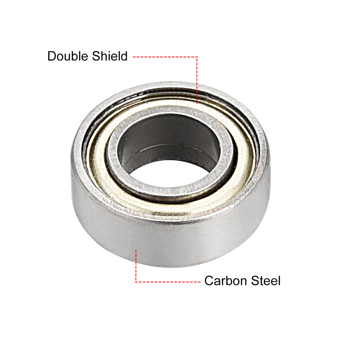 uxcell Uxcell Deep Groove Ball Bearings Metric Double Shielded Carbon Steel Z1 Level