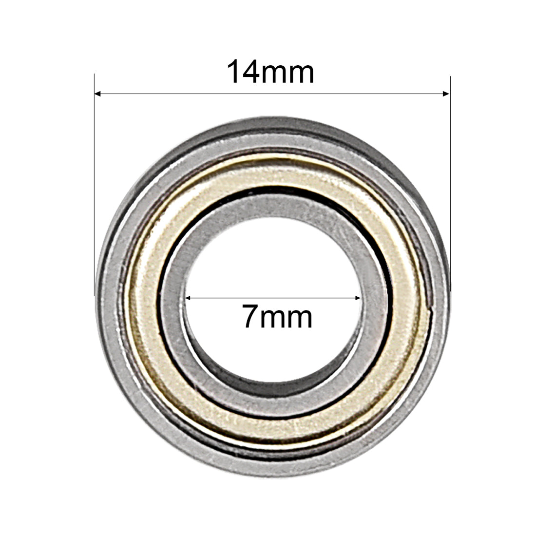 uxcell Uxcell Deep Groove Ball Bearings Metric Double Shielded Carbon Steel Z1 Level