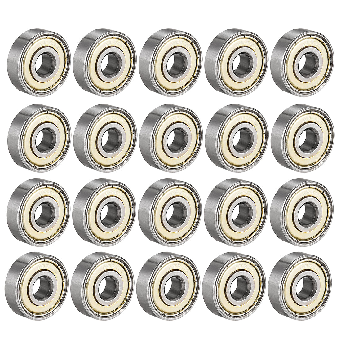 uxcell Uxcell Deep Groove Ball Bearings Metric Double Shield Carbon Steel