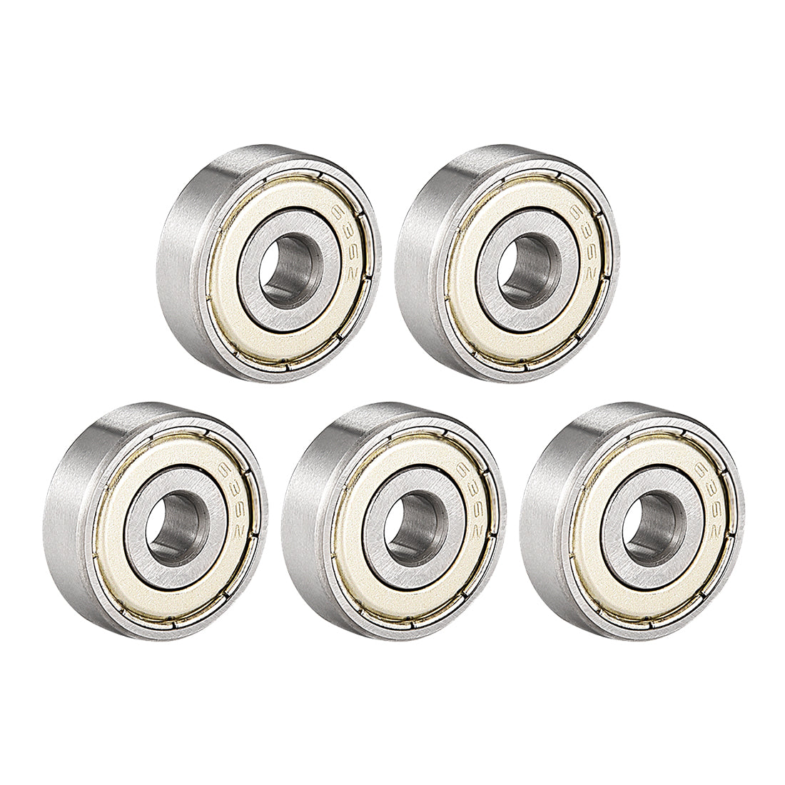 Harfington 5PCS Deep Groove Ball Bearing 636Z Single Shield, 6mmx22mmx7mm Chrome Steel Bearings