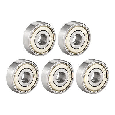 Harfington 5PCS Deep Groove Ball Bearing 636Z Single Shield, 6mmx22mmx7mm Chrome Steel Bearings
