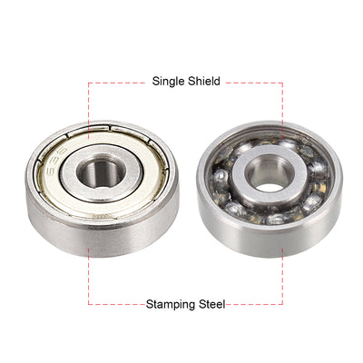 Harfington 10PCS Deep Groove Ball Bearing 636Z Single Shield, 6mmx22mmx7mm Chrome Steel Bearings