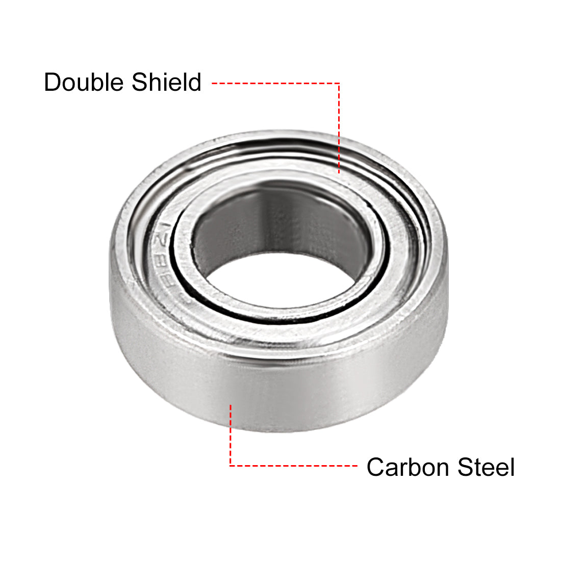 uxcell Uxcell Deep Groove Ball Bearings Metric Double Shielded Carbon Steel Z1 Level