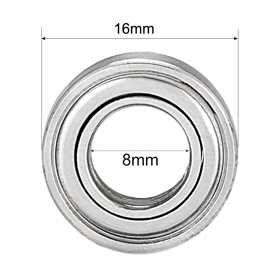 uxcell Uxcell Deep Groove Ball Bearings Metric Double Shielded Carbon Steel Z1 Level