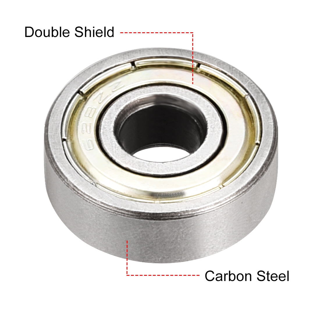 uxcell Uxcell Deep Groove Ball Bearings Metric Double Shielded Carbon Steel Z1 Level