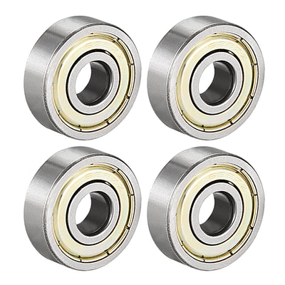 Harfington Uxcell Deep Groove Ball Bearings Metric Double Shielded Carbon Steel Z1 Level