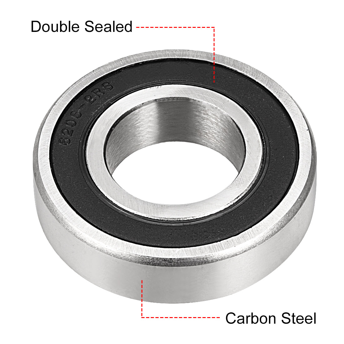 uxcell Uxcell Deep Groove Ball Bearings Metric Double Sealed Carbon Steel Z1
