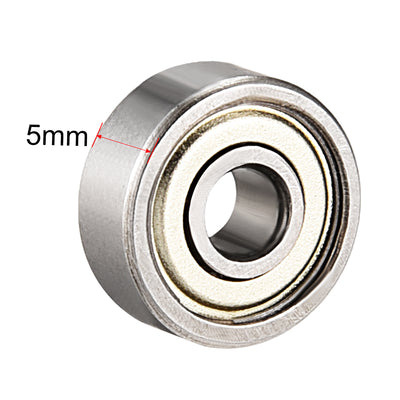 Harfington Uxcell Deep Groove Ball Bearings Metric Double Shielded Carbon Steel Z1 Level