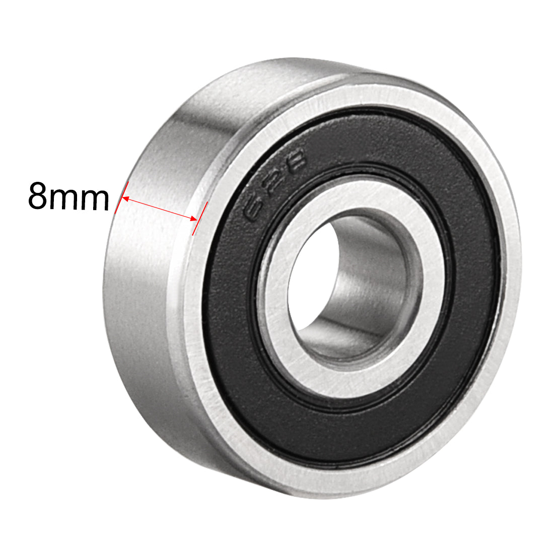 uxcell Uxcell Deep Groove Ball Bearings Metric Double Sealed Chrome Steel ABEC1