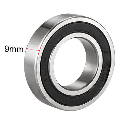 Harfington Uxcell Deep Groove Ball Bearings Metric Double Sealed Carbon Steel Z1