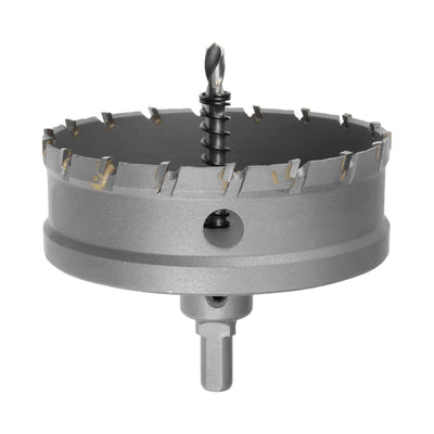 Harfington Carbide Hole Saw Cutter Drill Bits for Stainless Steel Alloy Metal, 100mm