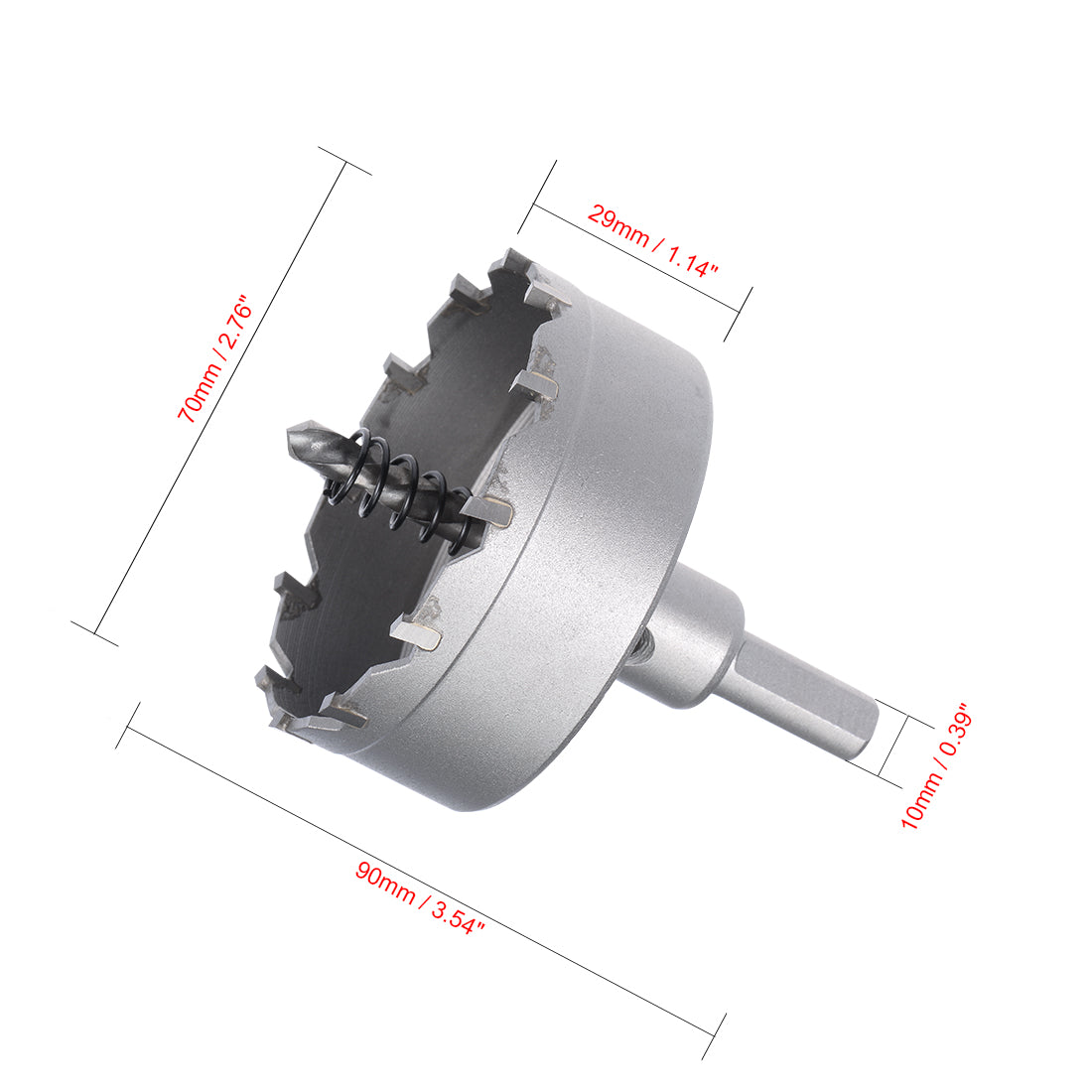 Harfington Carbide Hole Saw Cutter Drill Bit for Stainless Steel Gray