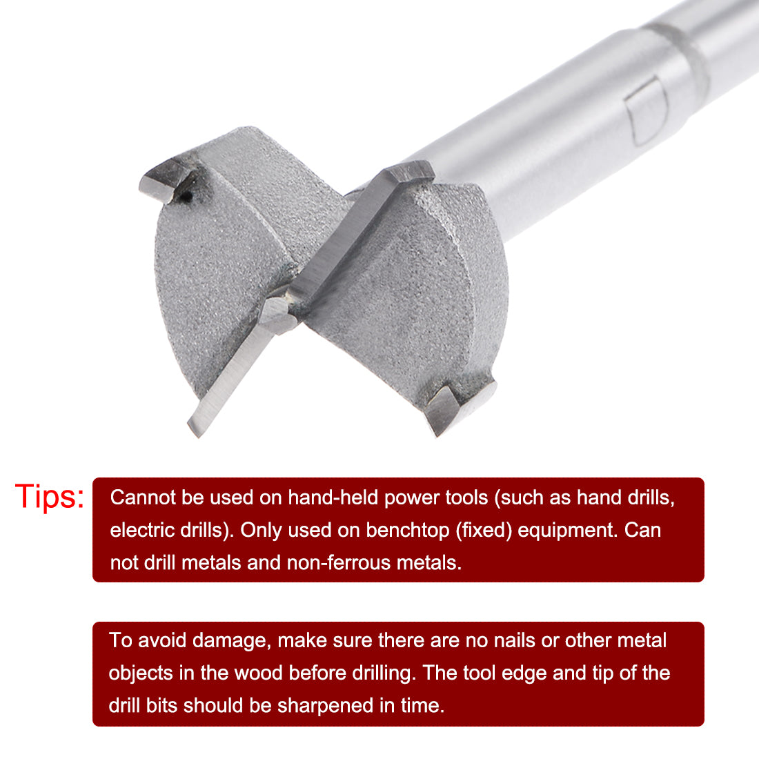 Harfington 7mm Dia Carbon Steel Hinge Boring Forstner Drill Bit