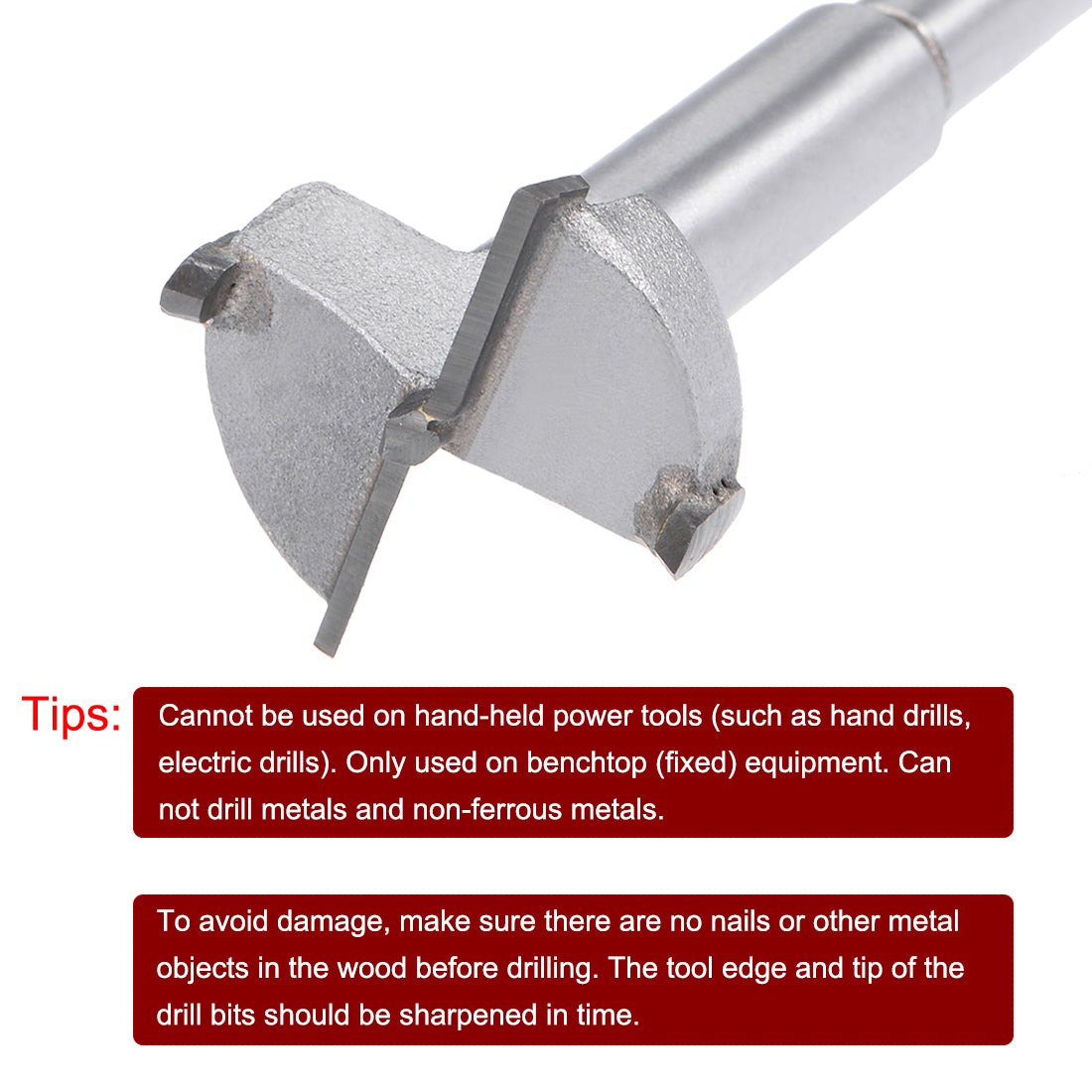 Harfington 7mm Dia Carbon Steel Hinge Boring Forstner Drill Bit