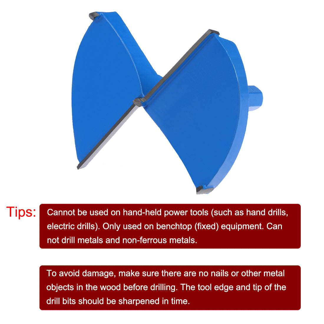 Harfington Hinge Boring Forstner Drill Bits, 95mm Diameter,12mm Shank