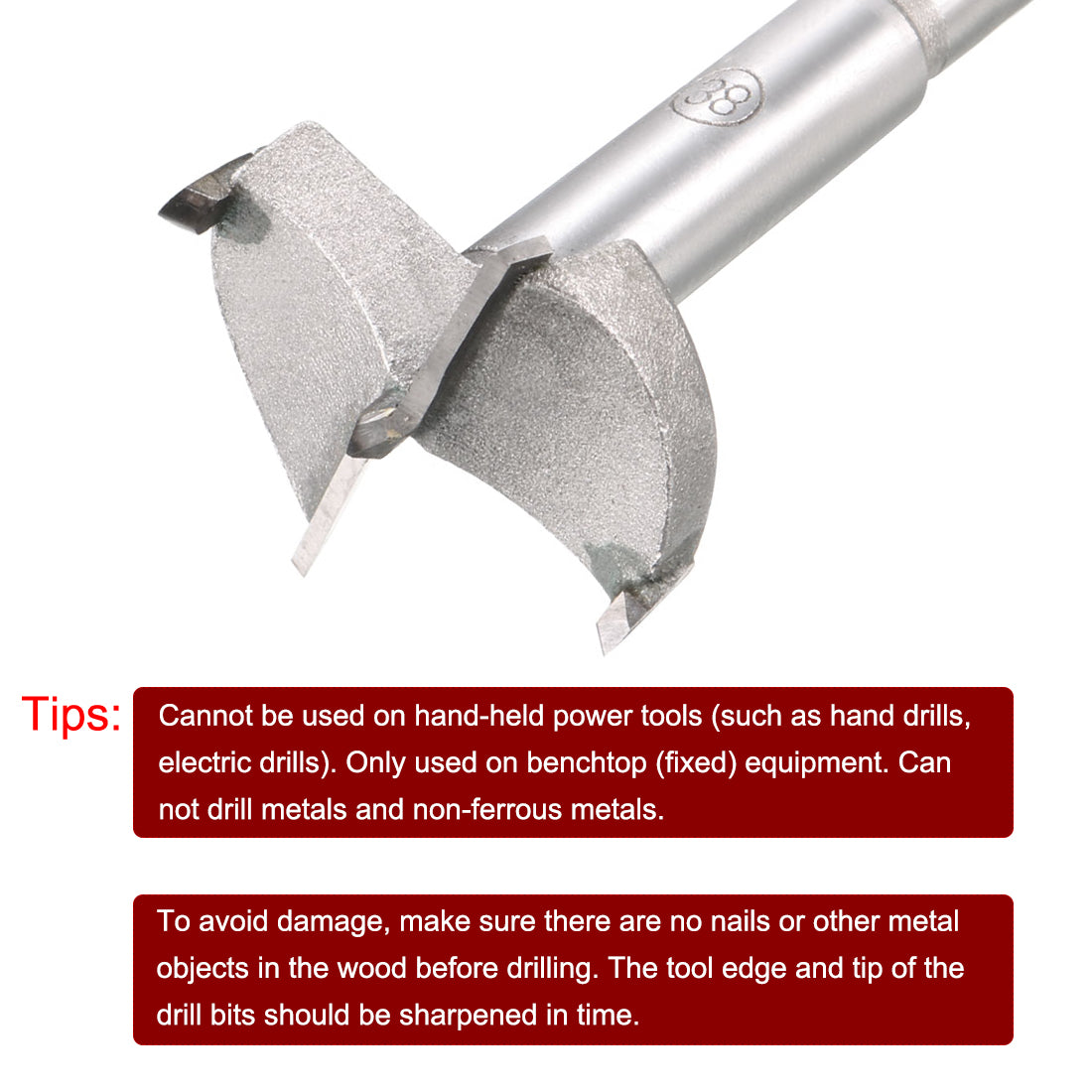 Harfington 7mm Dia Carbon Steel Hinge Boring Forstner Drill Bit