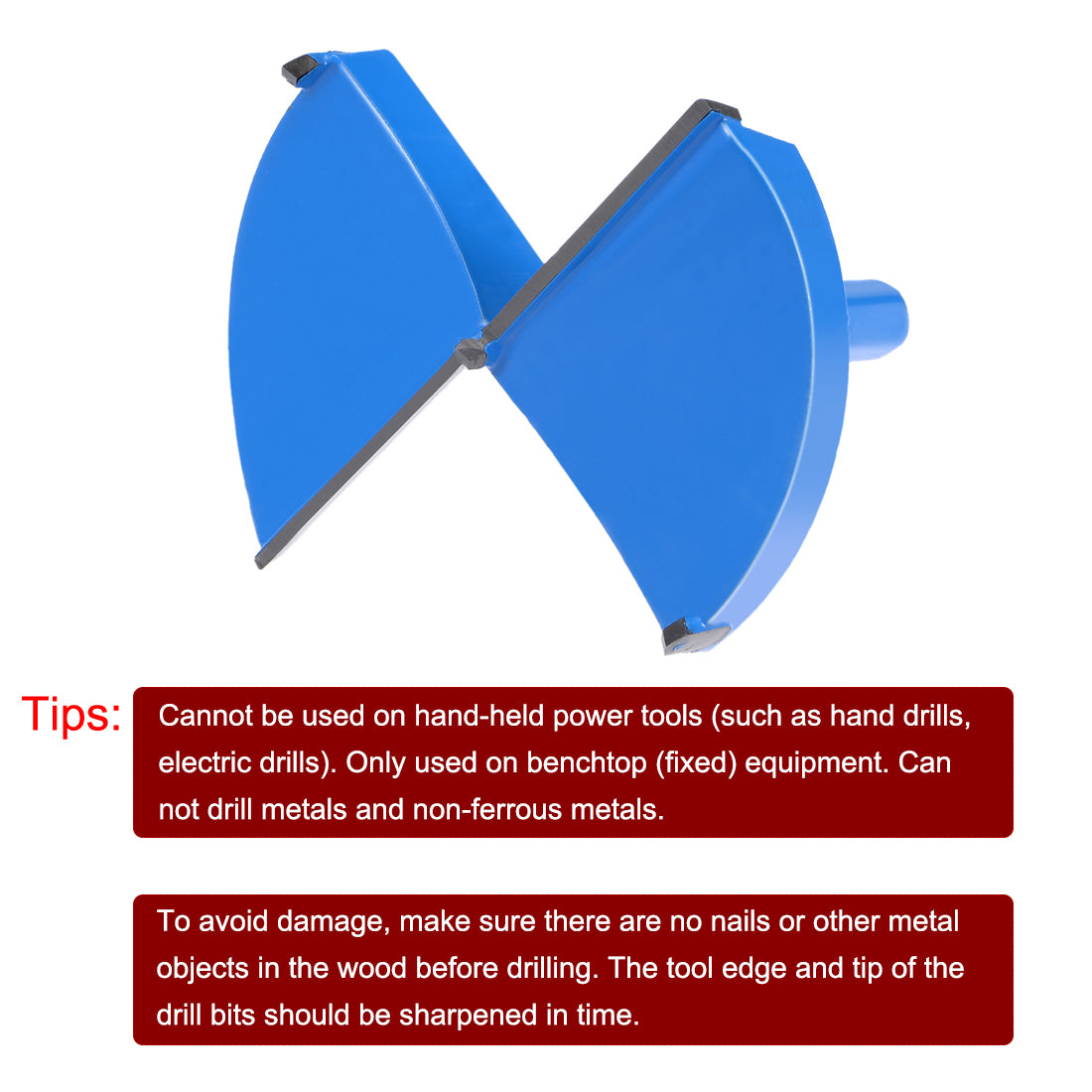Harfington 80mm Hinge Boring Forstner Drill Bits, 10mm Shank