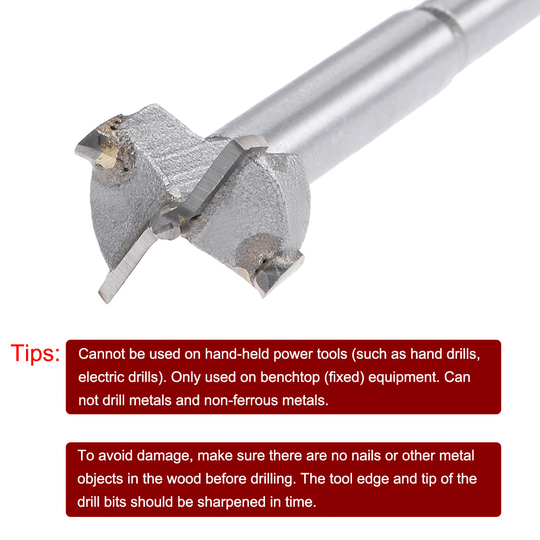 Harfington 7mm Dia Carbon Steel Hinge Boring Forstner Drill Bit