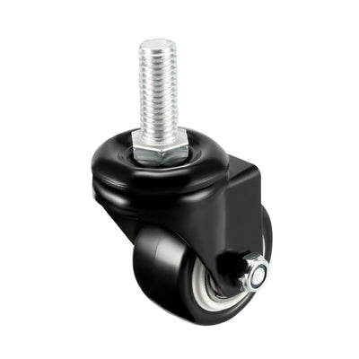 Harfington Swivel Casters 2 Inch PU M10 x 25mm Threaded Stem Swivel Caster Wheels 132lb Capacity Each , 4 Pcs