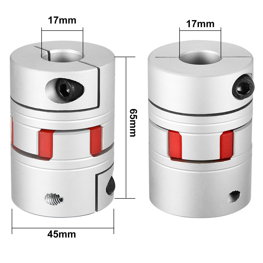 Harfington Shaft Coupling L65xD45 Flexible Coupler Joint for Servo Stepped Motor