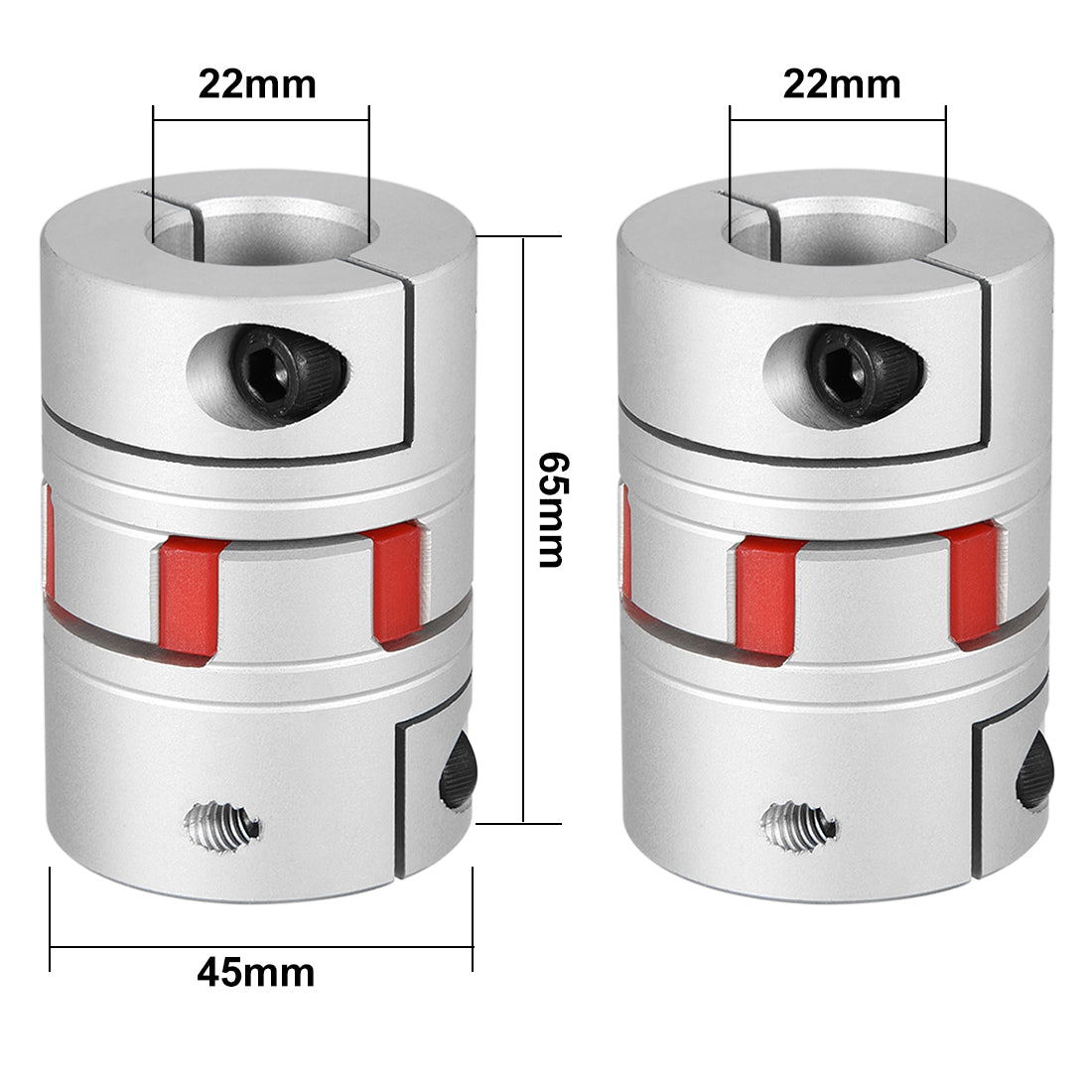 Harfington Shaft Coupling L65xD45 Flexible Coupler Joint for Servo Stepped Motor
