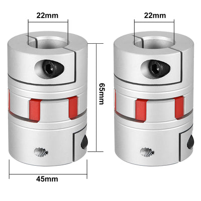 Harfington Shaft Coupling L65xD45 Flexible Coupler Joint for Servo Stepped Motor