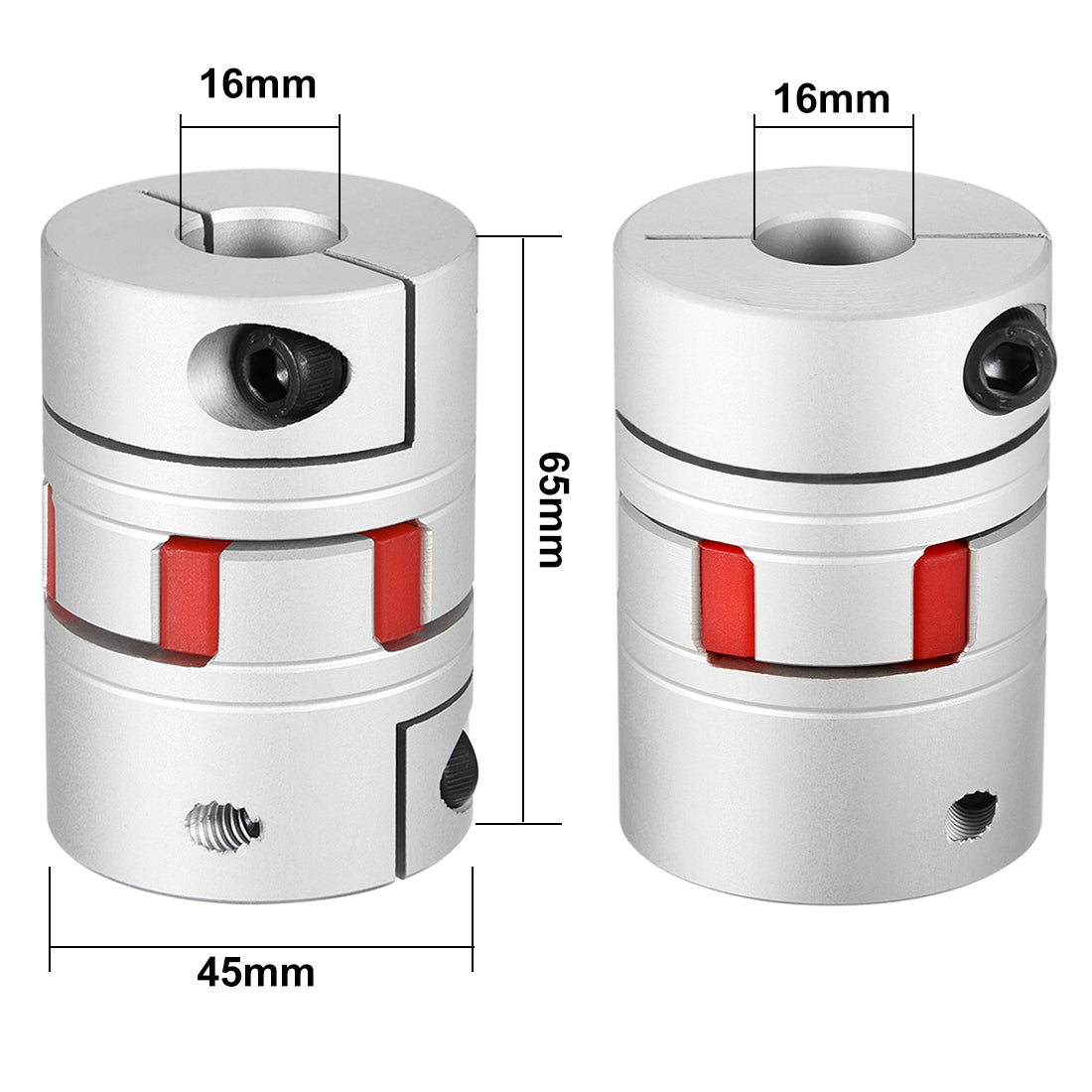 Harfington Shaft Coupling L65xD45 Flexible Coupler Joint for Servo Stepped Motor