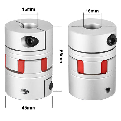 Harfington Shaft Coupling L65xD45 Flexible Coupler Joint for Servo Stepped Motor