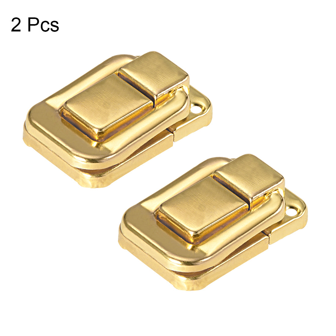 Harfington Toggle Latch, 48mm Decorative Hasp Retro Style Jewelry Box Case Golden w Screws 2 pcs