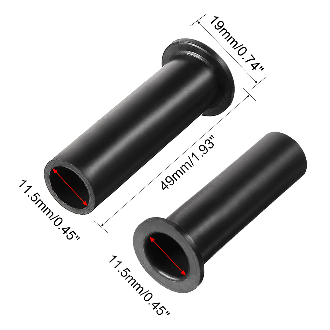 Harfington 15 Pcs PVC Strain Relief Cord Boot Protector Cable Sleeve Hose 49mm Long