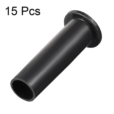 Harfington 15 Pcs PVC Strain Relief Cord Boot Protector Cable Sleeve Hose 54mm Long Black
