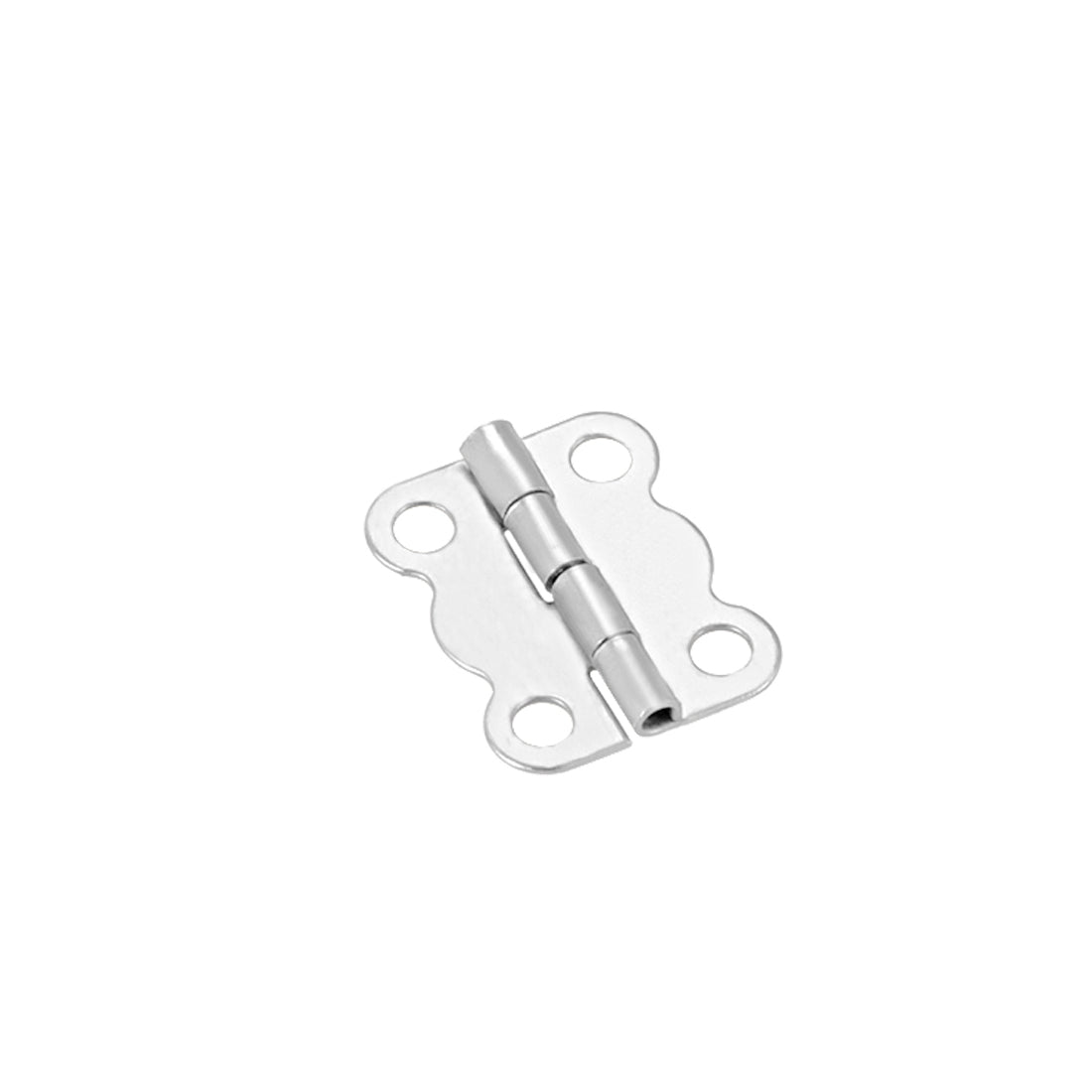 Harfington 0.63" Mini Hinges Butterfly Shape Hinge Replacement Brushed Chrome Plain 20pcs