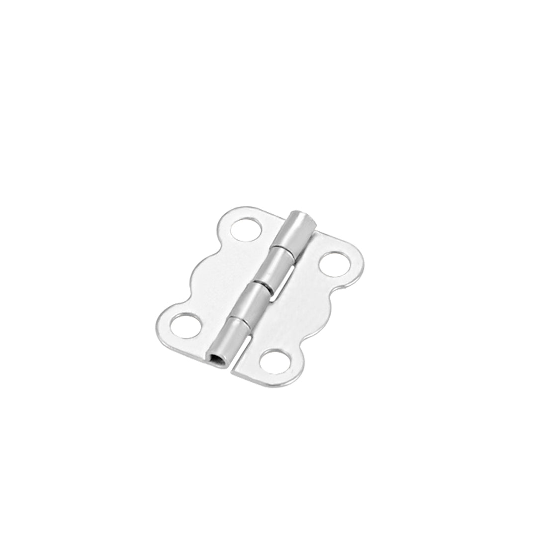 Harfington 0.63" Mini Hinges Butterfly Shape Hinge Replacement Brushed Chrome Plain 20pcs