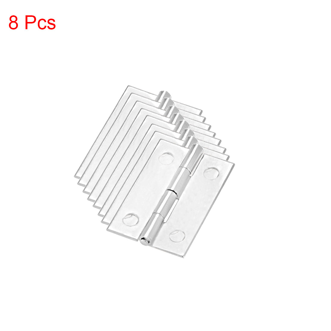 Harfington 0,98" Scharnier Silber Tür Schrank Scharniere Beschläge Gebürstetes Chrom Uni 8 Stk