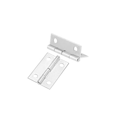 Harfington 0,98" Scharnier Silber Tür Schrank Scharniere Beschläge Gebürstetes Chrom Uni 8 Stk