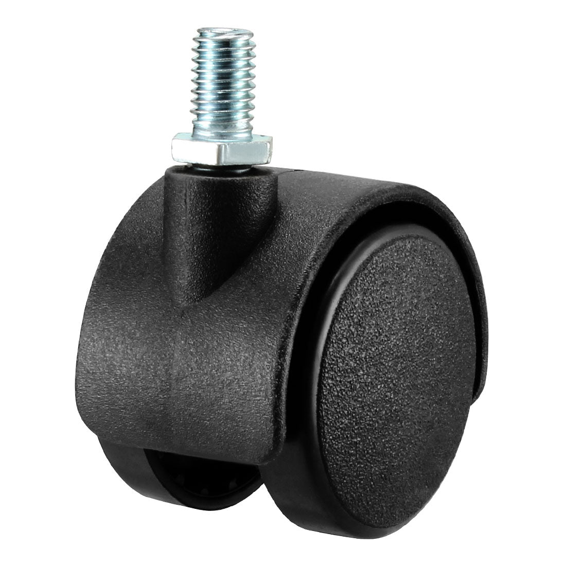 Harfington Swivel Caster Wheels 1.5 Inch Nylon 360 Degree Rotate M8 x 13mm Threaded Stem Caster Wheel with Brake, 10 Pcs